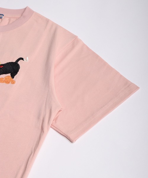 HOUSTON(ヒューストン)の「HOUSTON / ヒューストン 刺繍デザイン コットン半袖Tシャツ 猫 舞妓 和風モチーフ レディース(Tシャツ/カットソー・レディース・ピンク/ナチュラル/ピンク系その他/イエロー/ターコイズブルー/ベージュ系その他・0/1)」の20枚目の写真