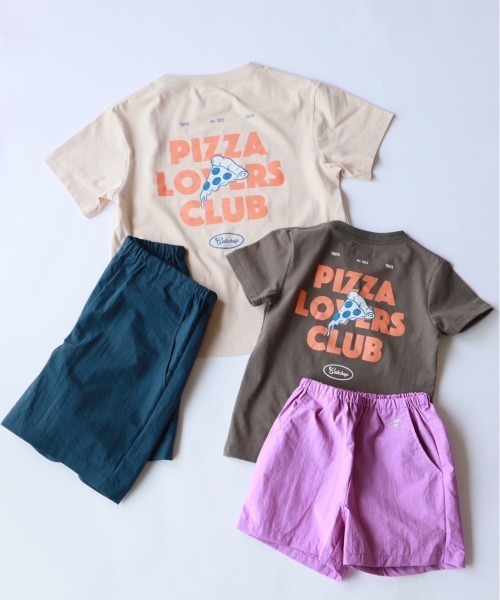 Catchup（ケチャップ）の「“PIZZA LOVERS CLUB” バックプリントTシャツ（大人サイズ）（Tシャツ/カットソー・レディース・ベージュ/チャコールグレー・S/M/L）」の5枚目の写真