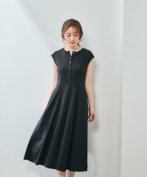 12Twelve Agenda(トゥエルブ アジェンダ)の「ポイントシアーカットソーワンピース(ワンピース・レディース・ネイビー/ブラウン/ブラック・M)」の1枚目の写真