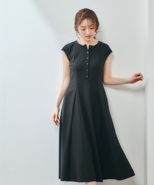 12Twelve Agenda(トゥエルブ アジェンダ)の「ポイントシアーカットソーワンピース(ワンピース・レディース・ネイビー/ブラウン/ブラック・M)」の21枚目の写真