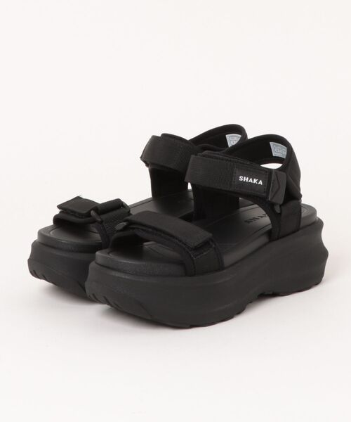 SHAKA(シャカ)の「SHAKA シャカ NEO BUNGY S CHUNKY GES レディース厚底スポーツサンダル ストラップサンダル スポサン(ネオバンジーSチャンキーGES)(サンダル・レディース・ブラック/アイボリー・23.0cm/24.0cm/25.0cm)」の1枚目の写真