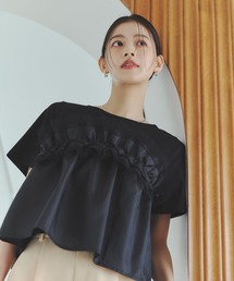 ドットフリルレイヤードTシャツ