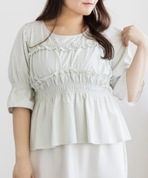 CLETTE（クレット）の「CLETTEオリジナルフリルデザインペプラムカットソー（Tシャツ/カットソー）」