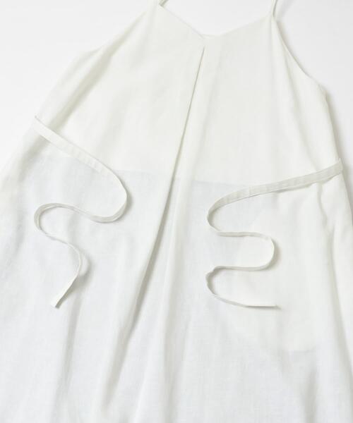 THE GOODLAND MARKET(ザグッドランドマーケット)の「『別注』MIDIUMISOLID×THE GOODLAND MARKET LINEN camisole onepiece(ワンピース・レディース・ホワイト/ブラック・FREE)」の8枚目の写真