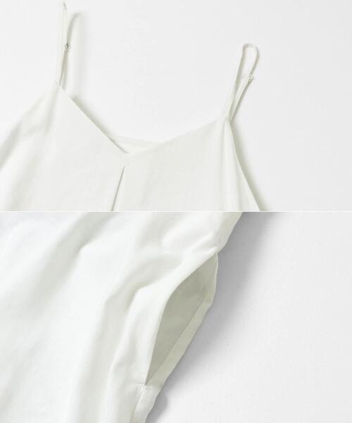 THE GOODLAND MARKET(ザグッドランドマーケット)の「『別注』MIDIUMISOLID×THE GOODLAND MARKET LINEN camisole onepiece(ワンピース・レディース・ホワイト/ブラック・FREE)」の9枚目の写真