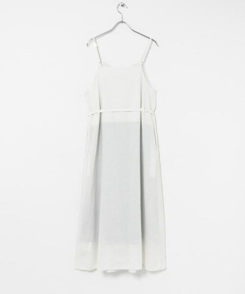 THE GOODLAND MARKET(ザグッドランドマーケット)の「『別注』MIDIUMISOLID×THE GOODLAND MARKET LINEN camisole onepiece(ワンピース・レディース・ホワイト/ブラック・FREE)」の10枚目の写真