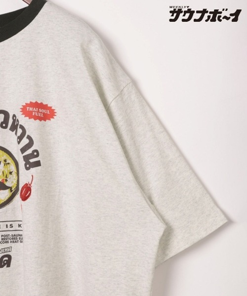 サウナボーイ(サウナボーイ)の「【サウナ×○○=ととのう】アフターサウナTシャツ(Tシャツ/カットソー・レディース・オフホワイト/ライトグレー/チャコール/イエロー・LARGE/MEDIUM)」の15枚目の写真