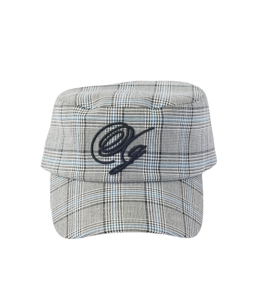X-girl(エックスガール)の「LOGO MARK EMBROIDERED FLAT BRIM CAP(キャップ・レディース・ベージュ/ブラック・ONE SIZE)」の3枚目の写真