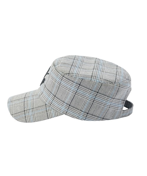 X-girl(エックスガール)の「LOGO MARK EMBROIDERED FLAT BRIM CAP(キャップ・レディース・ベージュ/ブラック・ONE SIZE)」の4枚目の写真
