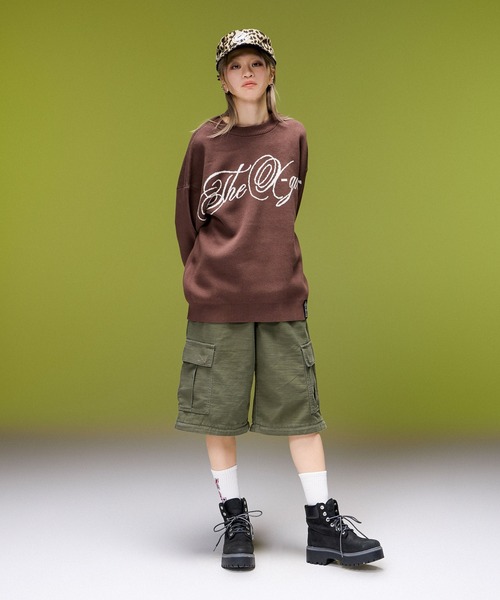 X-girl(エックスガール)の「LOGO MARK EMBROIDERED FLAT BRIM CAP(キャップ・レディース・ベージュ/ブラック・ONE SIZE)」の15枚目の写真