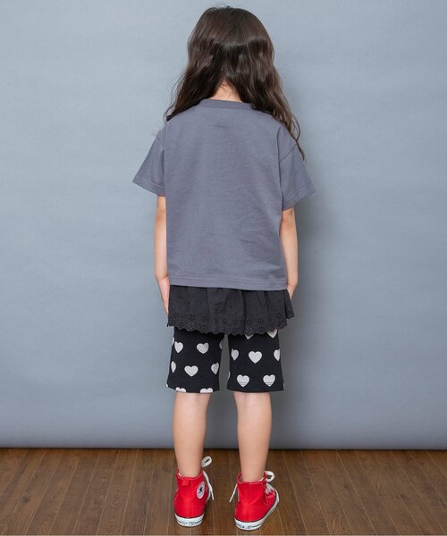 BREEZE（ブリーズ）の「針抜き半袖Tシャツ&裾レースフリルトップスセット（Tシャツ/カットソー・キッズ・チャコール/オフホワイト・80/90/100/110/120/130/140）」の11枚目の写真