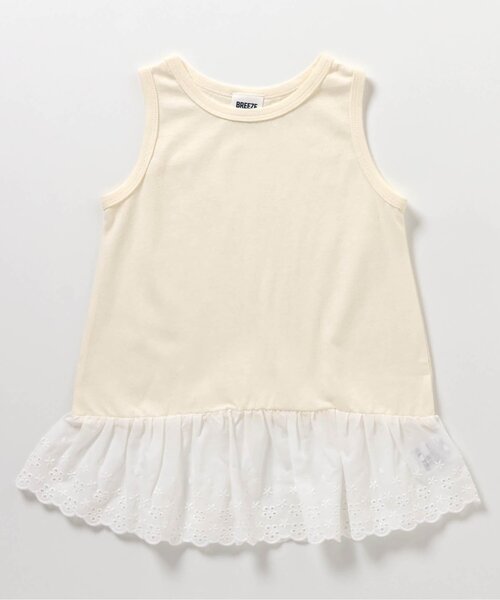 BREEZE（ブリーズ）の「針抜き半袖Tシャツ&裾レースフリルトップスセット（Tシャツ/カットソー・キッズ・チャコール/オフホワイト・80/90/100/110/120/130/140）」の16枚目の写真