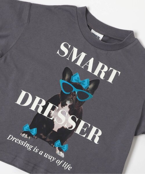 BREEZE（ブリーズ）の「針抜き半袖Tシャツ&裾レースフリルトップスセット（Tシャツ/カットソー・キッズ・チャコール/オフホワイト・80/90/100/110/120/130/140）」の15枚目の写真