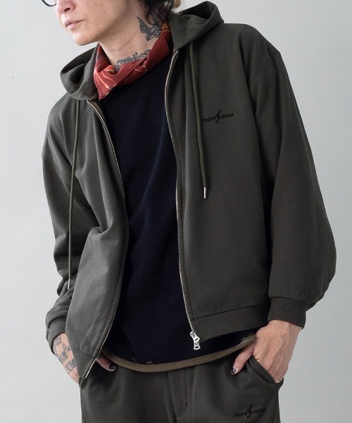 EGO TRIPPING（エゴトリッピング）の「mpa4137- EGO×PROPA MOLD-SWEATPARKA ジップパーカー(P66702)（パーカー・メンズ・チャコール/杢グレー・46/48）」の2枚目の写真