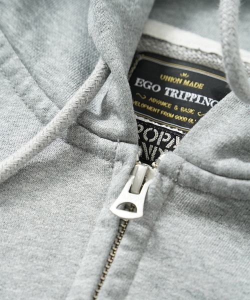 EGO TRIPPING（エゴトリッピング）の「mpa4137- EGO×PROPA MOLD-SWEATPARKA ジップパーカー(P66702)（パーカー・メンズ・チャコール/杢グレー・46/48）」の9枚目の写真