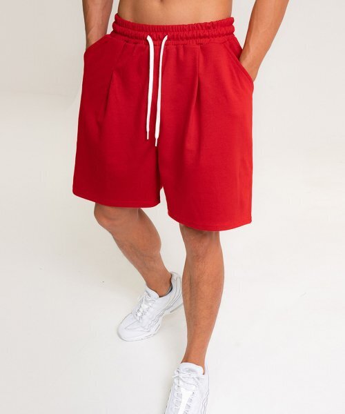 PHYSICAL GARMENTS（フィジカルガーメンツ）の「P1148 ワイドハーフショートパンツ_5部[レッド]（その他パンツ・メンズ・その他・XX-LARGE/LARGE）」の4枚目の写真