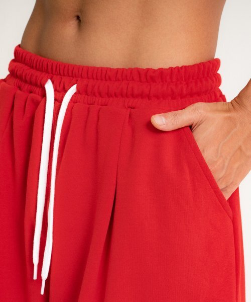 PHYSICAL GARMENTS（フィジカルガーメンツ）の「P1148 ワイドハーフショートパンツ_5部[レッド]（その他パンツ・メンズ・その他・XX-LARGE/LARGE）」の6枚目の写真