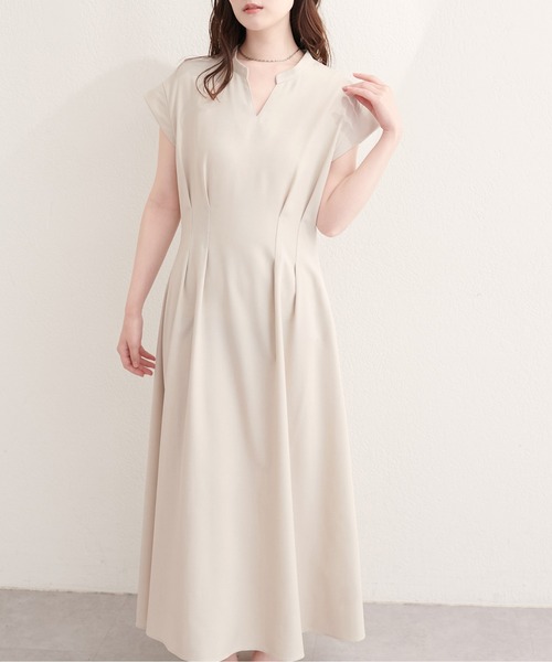 natural couture（ナチュラルクチュール）の「フロントタックスキッパーワンピース（ワンピース・レディース・ライトベージュ/ブラック/その他1/その他2/その他3・MEDIUM/LARGE）」の3枚目の写真