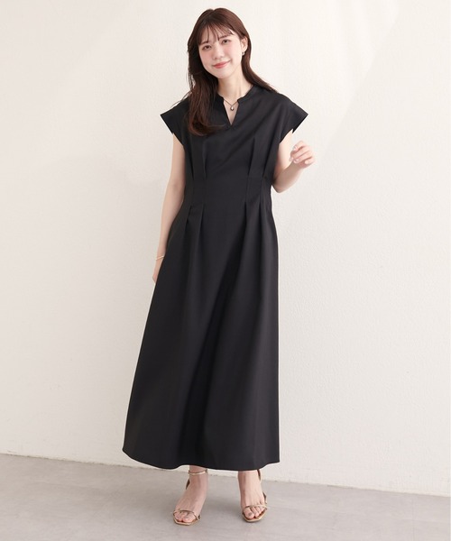 natural couture（ナチュラルクチュール）の「フロントタックスキッパーワンピース（ワンピース・レディース・ライトベージュ/ブラック/その他1/その他2/その他3・MEDIUM/LARGE）」の10枚目の写真