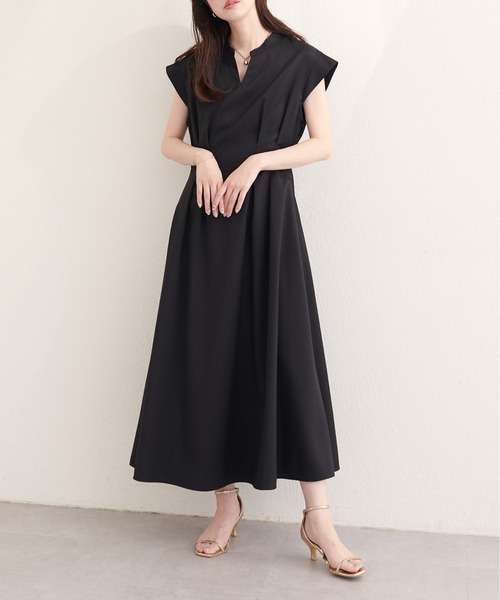 natural couture（ナチュラルクチュール）の「フロントタックスキッパーワンピース（ワンピース・レディース・ライトベージュ/ブラック/その他1/その他2/その他3・MEDIUM/LARGE）」の7枚目の写真
