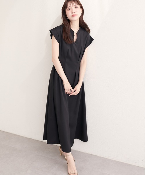 natural couture（ナチュラルクチュール）の「フロントタックスキッパーワンピース（ワンピース・レディース・ライトベージュ/ブラック/その他1/その他2/その他3・MEDIUM/LARGE）」の8枚目の写真