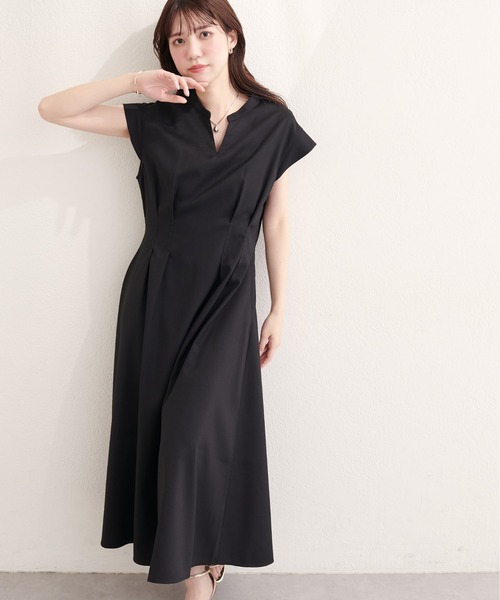 natural couture（ナチュラルクチュール）の「フロントタックスキッパーワンピース（ワンピース・レディース・ライトベージュ/ブラック/その他1/その他2/その他3・MEDIUM/LARGE）」の9枚目の写真