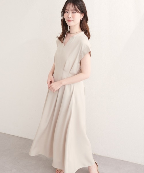 natural couture（ナチュラルクチュール）の「フロントタックスキッパーワンピース（ワンピース・レディース・ライトベージュ/ブラック/その他1/その他2/その他3・MEDIUM/LARGE）」の14枚目の写真