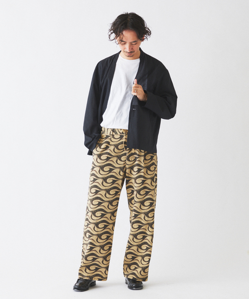 JOURNAL STANDARD relume(ジャーナルスタンダード レリューム)の「バティック パターンプリント イージーパンツ(その他パンツ・メンズ・グリーン/ブラウン・LARGE/MEDIUM)」の9枚目の写真