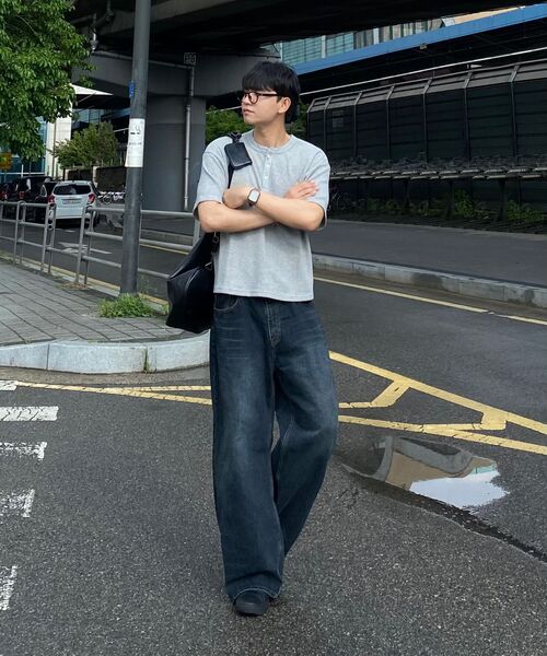 XERO（ゼロ）の「ワッフルクロップヘンリーネックTシャツ[メランジグレー]（Tシャツ/カットソー・レディース・その他・MEDIUM/LARGE）」の4枚目の写真