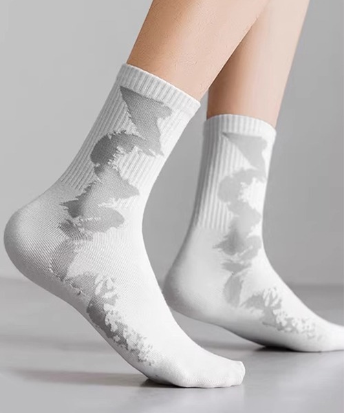 VIBGYOR（ヴィブジョー）の「EK589/メンズデザインクルーソックス/靴下(NEZ)（ソックス/靴下・メンズ・オレンジ/ホワイト/グリーン/ブラック/ブルー・FREE）」の6枚目の写真
