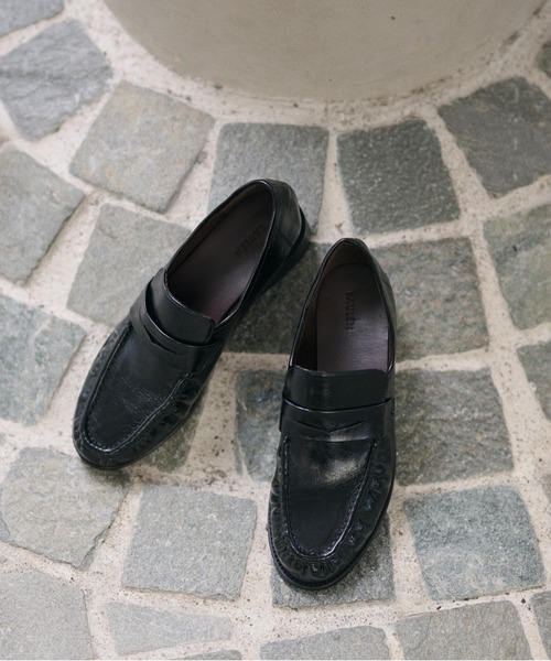 LAULEN(ローレン)の「low heel gathered loafers /ローヒールギャザーローファー(ローファー・レディース・ブラック・24cm/23cm/25cm)」の4枚目の写真