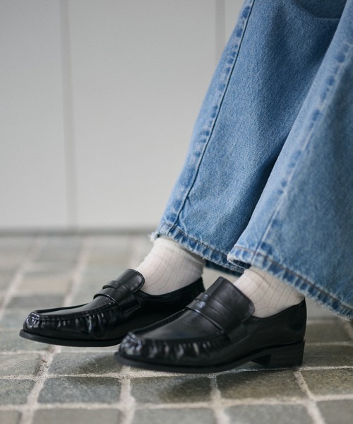 LAULEN(ローレン)の「low heel gathered loafers /ローヒールギャザーローファー(ローファー・レディース・ブラック・24cm/23cm/25cm)」の5枚目の写真