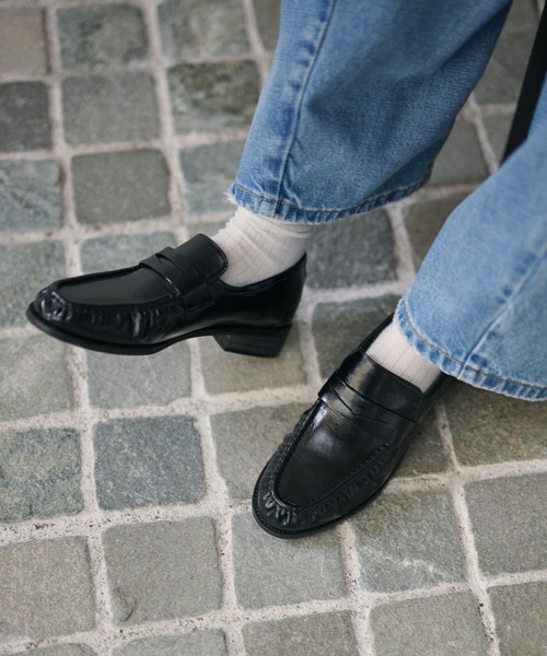 LAULEN(ローレン)の「low heel gathered loafers /ローヒールギャザーローファー(ローファー・レディース・ブラック・24cm/23cm/25cm)」の6枚目の写真