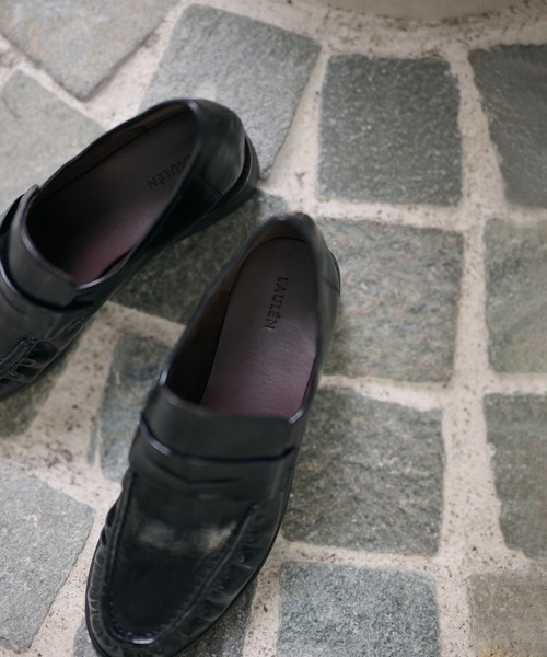 LAULEN(ローレン)の「low heel gathered loafers /ローヒールギャザーローファー(ローファー・レディース・ブラック・24cm/23cm/25cm)」の9枚目の写真