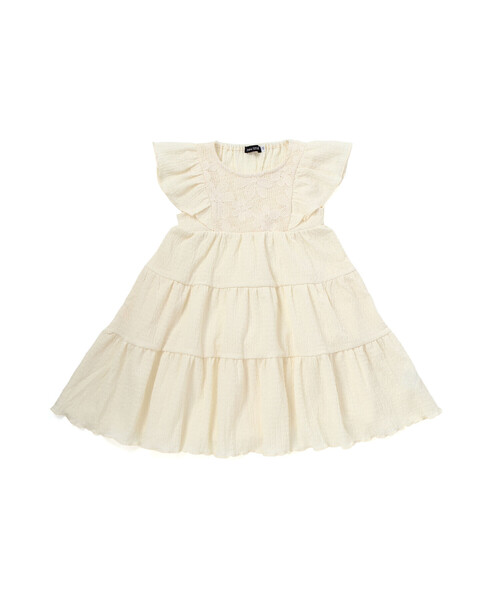 BeBe（ベベ）の「ヨークレースシャーリングティアードワンピース(90~140cm)（ワンピース・キッズ・オフホワイト/グリーン・140cm/130cm/110cm/120cm）」の13枚目の写真