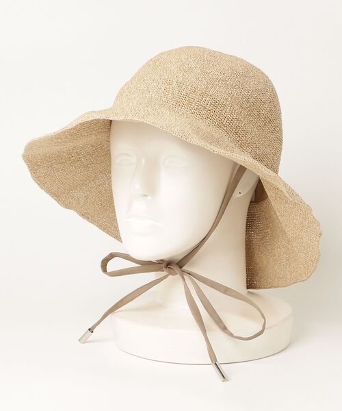ROSE BUD(ローズバッド)の「(odds)PLAIN RIBBON HAT 26(ハット・レディース・ベージュ/ブラウン・ONE SIZE)」の4枚目の写真