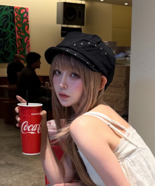 RAY CASSIN(レイカズン)の「クラウンキャスケット(キャスケット・レディース・アイボリー/グレー/ブラック・FREE)」の1枚目の写真