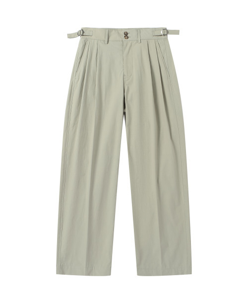 SOLEW(ソル)の「サイドアジャスターツーピンタックパンツ_ライトカーキ(その他パンツ・メンズ・その他・SMALL/MEDIUM/LARGE/X-LARGE)」の1枚目の写真