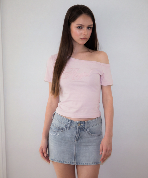 ROSEFRANTZ（ロゼフランツ）の「Sweet Angel Patchwork T-shirt [Pink]（Tシャツ/カットソー・レディース・PINK・OS）」の6枚目の写真
