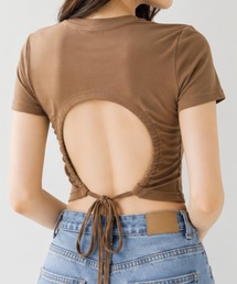 バック開きチビTシャツ