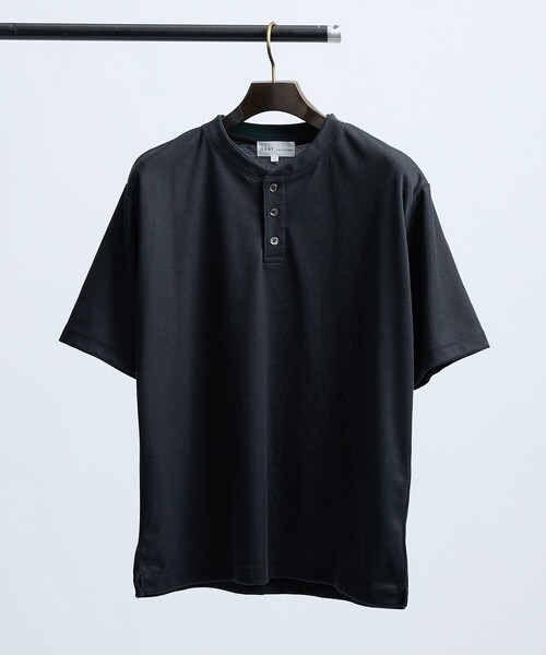 ABAHOUSE GRAY(アバハウスグレイ)の「サカリバ レイヤード ヘンリーネック Tシャツ(Tシャツ/カットソー・メンズ・ホワイト/ブラック/ブラウン/グレイッシュベージュ・46/48)」の14枚目の写真