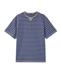オーシャンストライプフィグクロップTシャツ : 2カラー
