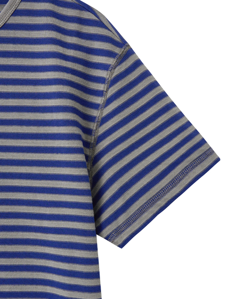 INTEMPOMOOD(インテンポムード)の「オーシャンストライプフィグクロップTシャツ : 2カラー(Tシャツ/カットソー・メンズ・ブラック/ネイビー・MEDIUM/LARGE)」の16枚目の写真