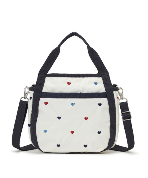 LeSportsac(レスポートサック)の「SMALL JENNI トリコロールハートエンブロイダリー(ショルダーバッグ・レディース・ホワイト・FREE)」の4枚目の写真