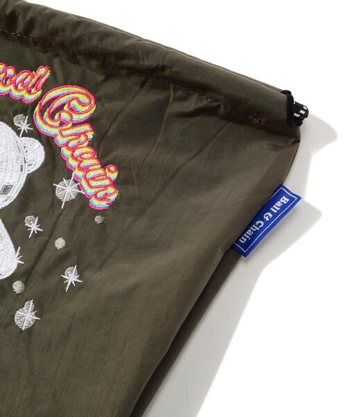 Ball&Chain（ボールアンドチェーン）の「Ball&Chain(ボールアンドチェーン) MIRROR.BALL BEAR/POUCH（エコバッグ/サブバッグ・レディース・チャコールグレー/ブラック・F）」の6枚目の写真