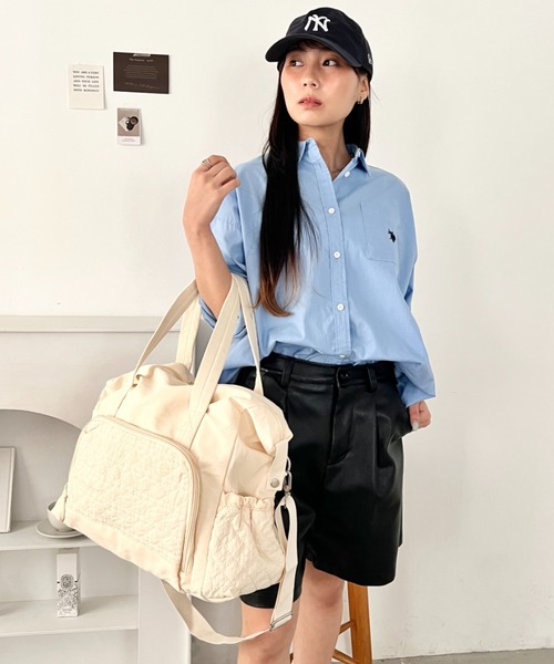 wears(ウェアーズ)の「【大容量・多収納】キルティング2wayボストンバッグ マザーズバッグ(ボストンバッグ・レディース・アイボリー/ベージュ/ブラック/ピンク・FREE)」の16枚目の写真