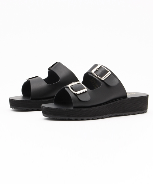 earth music&ecology（アースミュージックアンドエコロジー）の「【2016Summer】ツーベルトスポーツサンダル（サンダル・レディース・ブラウン/ホワイト/ブラック・23.5cm/24.5cm/23cm/24cm/22.5cm）」の3枚目の写真