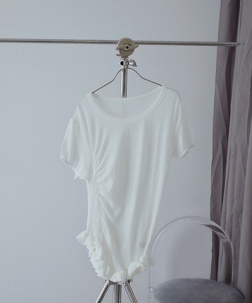 Ulysses(ユリシス)の「裾フリルアシメカットソー(Tシャツ/カットソー・レディース・ネイビー/ホワイト/グリーン・F)」の20枚目の写真