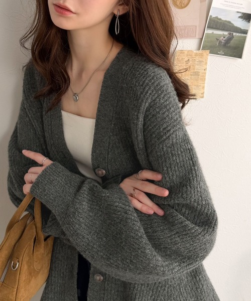 classicalelf(クラシカルエルフ)の「羽織るだけで大人フェミニン♪ペプラムニットカーディガン(長袖)(カーディガン/ボレロ・レディース・ブラウン/ブラック/アイボリー/チャコール・X-LARGE/SMALL/MEDIUM/LARGE)」の6枚目の写真