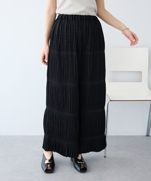 CRAFT STANDARD BOUTIQUE（クラフトスタンダードブティック）の「プリーツイージーパンツ（その他パンツ・レディース・ブルー/ブラック・FREE）」の16枚目の写真